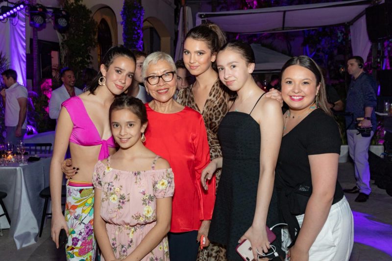 Maya Henry with friends and family