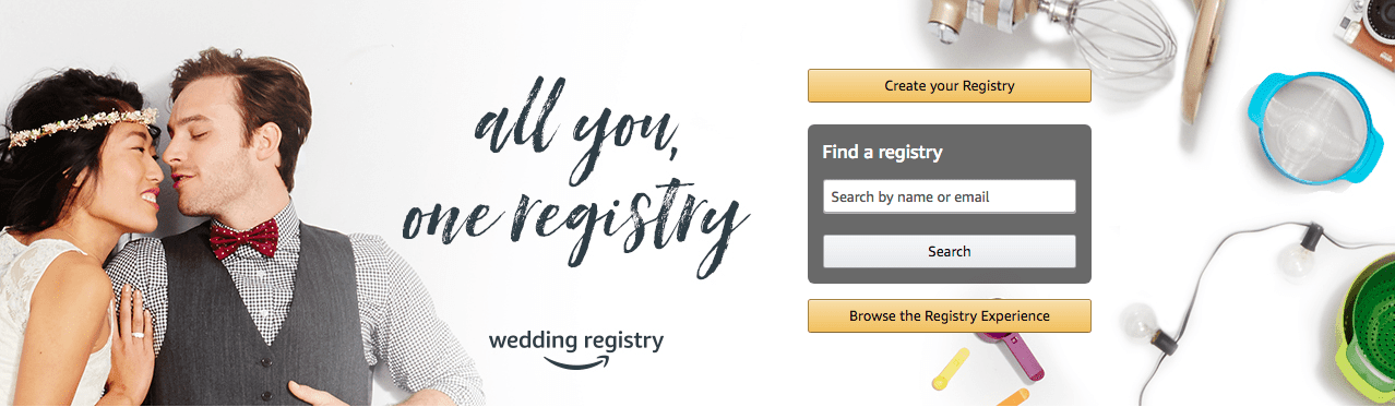 amazon wedding registry